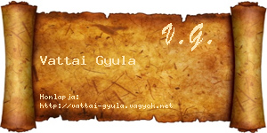 Vattai Gyula névjegykártya