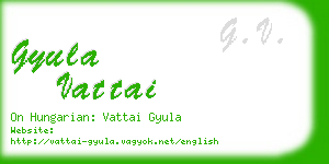 gyula vattai business card